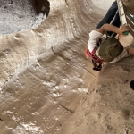 Hiking up a ladder